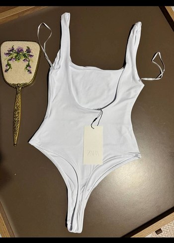 Beyaz İnce Askılı Kadın body - Görsel 2