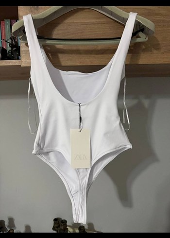 Beyaz İnce Askılı Kadın body - Görsel 3