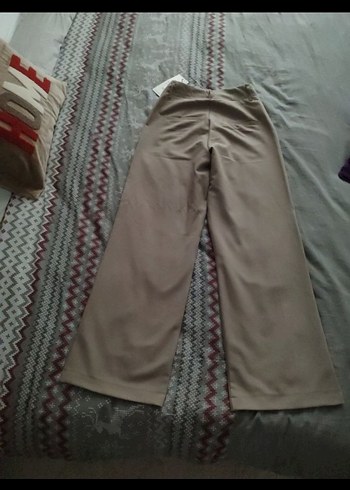 Bej Kadın Kumaş Pantolon Midi Boy - Görsel 5