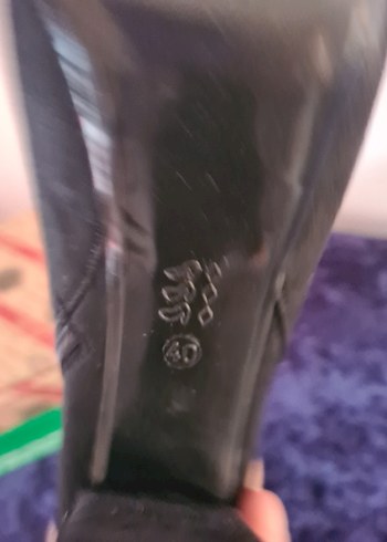 Siyah Süet Platform Topuklu Fermuarlı Bot - Görsel 4