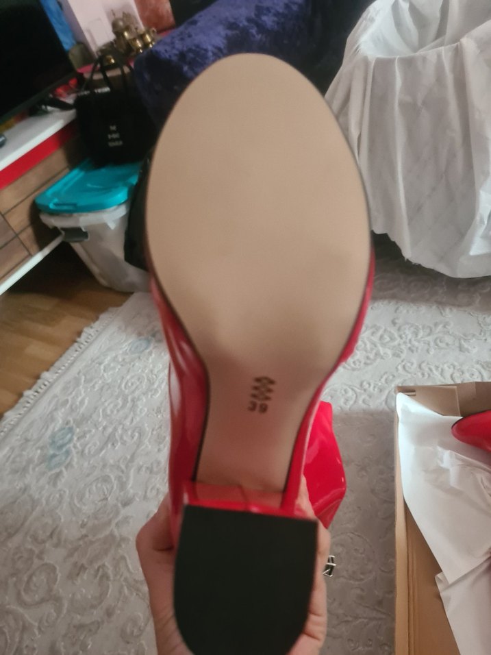 Kadın Parlak Kırmızı Dizüstü Çizme - Görsel 4