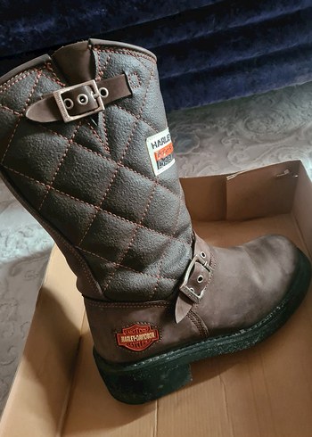 Kahverengi Harley Davidson Kadın Botları - Görsel 2