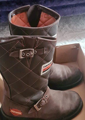 Kahverengi Harley Davidson Kadın Botları - Görsel 4