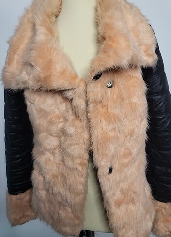 Kürklü deri ceket  - Görsel 3