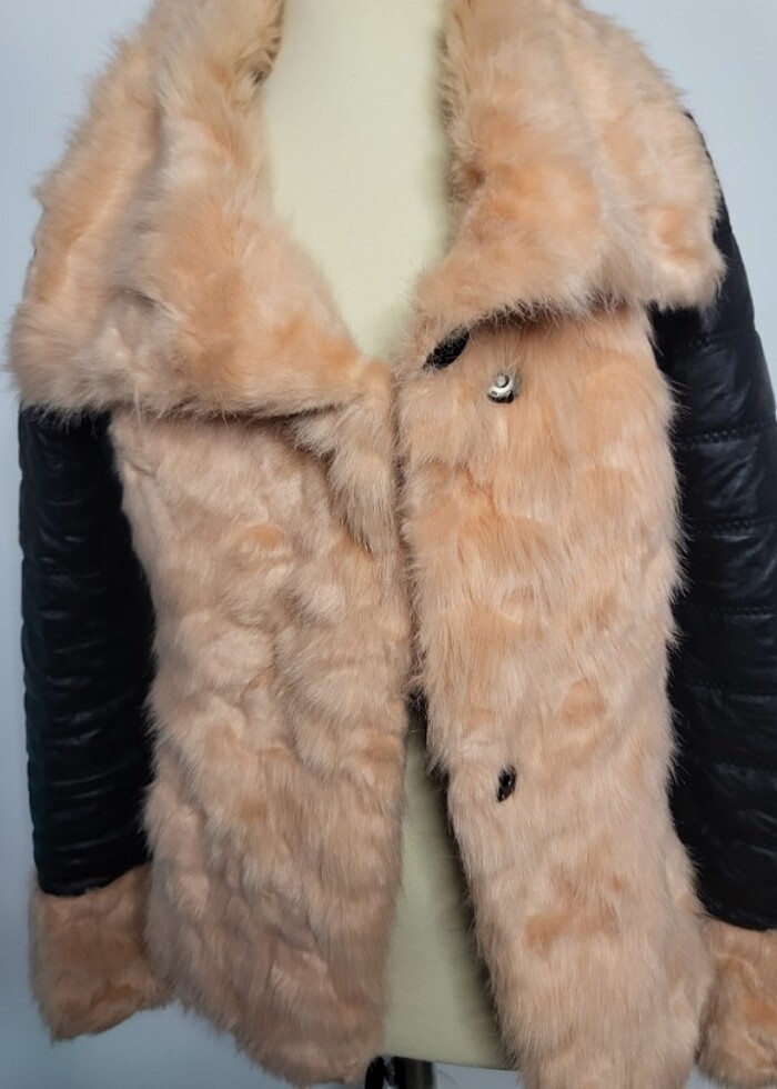 Kürklü deri ceket  - Görsel 3