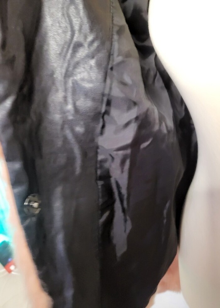 Kürklü deri ceket  - Görsel 5