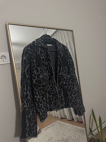 Zara Model Leopar Hırka Standart Beden