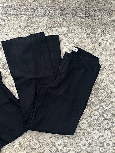 s Beden Bershka Keten Siyah Pantolon Yelek Takım