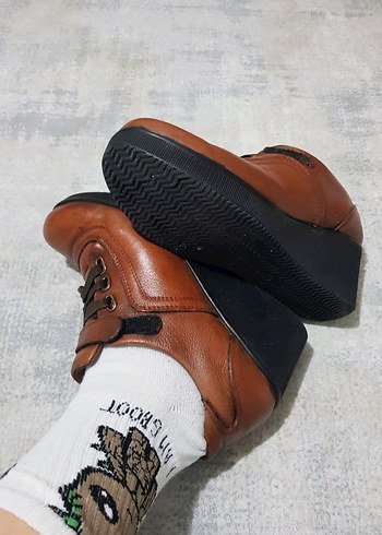 DERİ DOLGU TOPUK AYAKKABI - Görsel 8