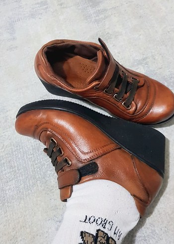 DERİ DOLGU TOPUK AYAKKABI - Görsel 12