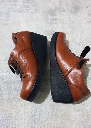 DERİ DOLGU TOPUK AYAKKABI - Görsel 7