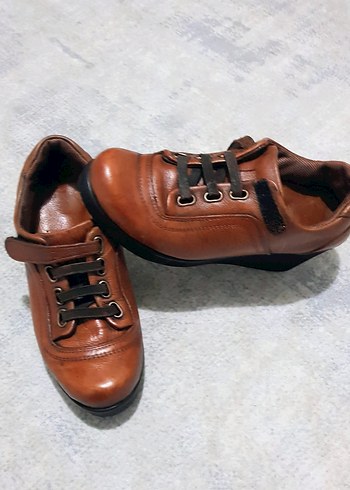 DERİ DOLGU TOPUK AYAKKABI - Görsel 5