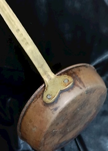 ESKİ BAKIR KULPLU TAVA - Görsel 6