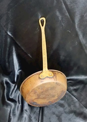 ESKİ BAKIR KULPLU TAVA - Görsel 13