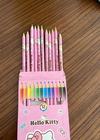 Hello Kitty 12 Renk Pastel Kurşun Kalem - Görsel 2