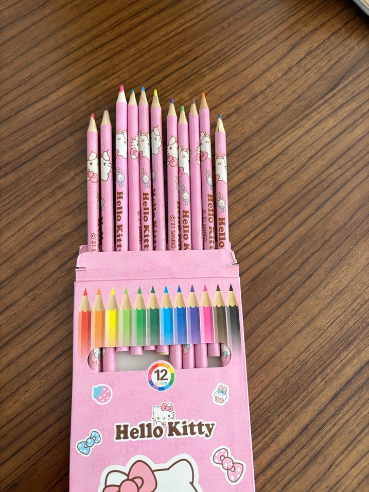 Hello Kitty 12 Renk Pastel Kurşun Kalem - Görsel 2