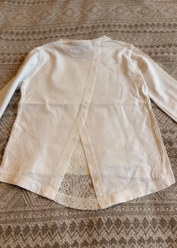 Kız Çocuk Beyaz Uzun Kollu Elsa Baskılı Tişört - Görsel 3