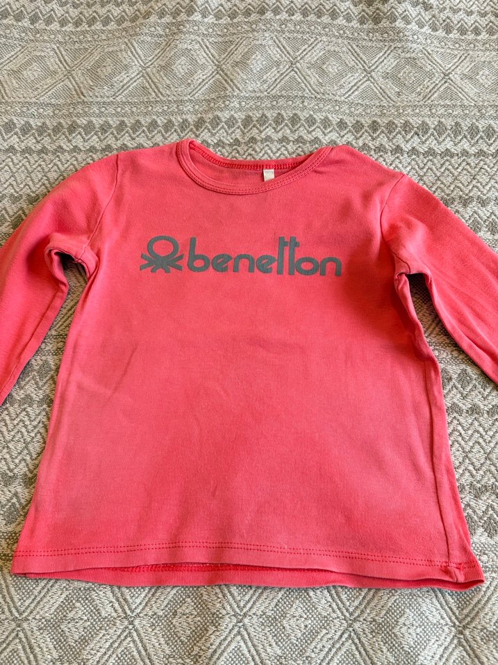 Kız Çocuk Kırmızı Uzun Kollu Tişört - Görsel 2