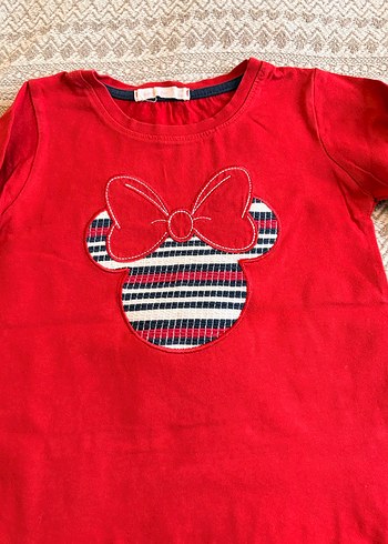 Kız Çocuk Kırmızı Uzun Kollu Örme Tişört - Görsel 2