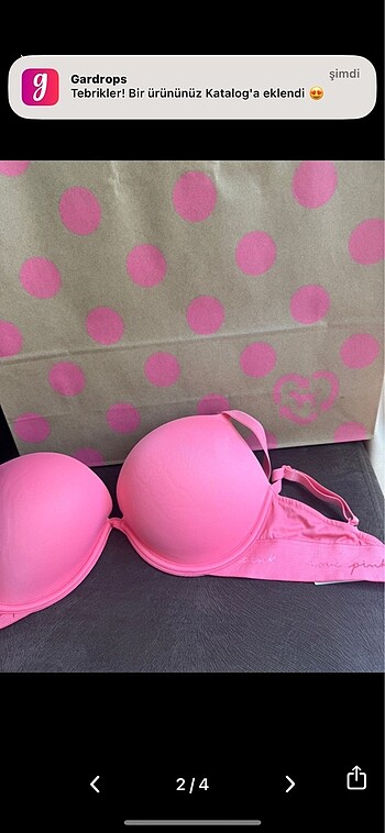 32 Beden çeşitli Renk Victoria?s Secret Pink 32 dd/e 70