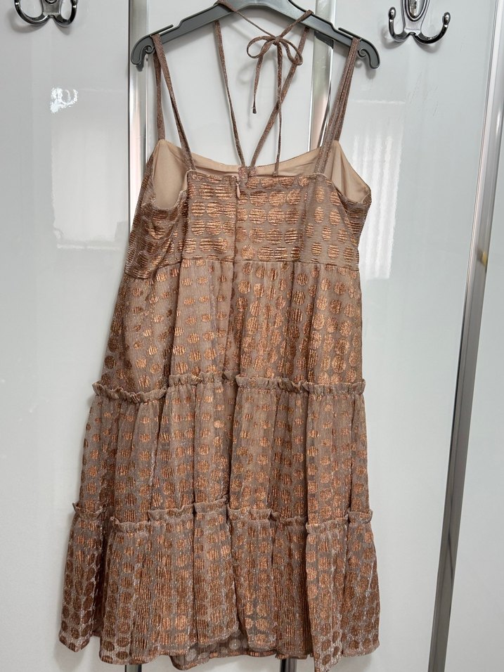 Bohem Renkli Mini Volanlı Elbise - Görsel 2