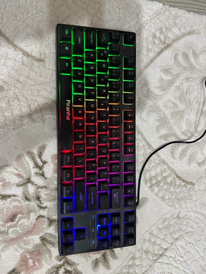 Piranha 2350 RGB Oyuncu Klavyesi USB bağlantılı
Ambiyans Işıklı - Görsel 2