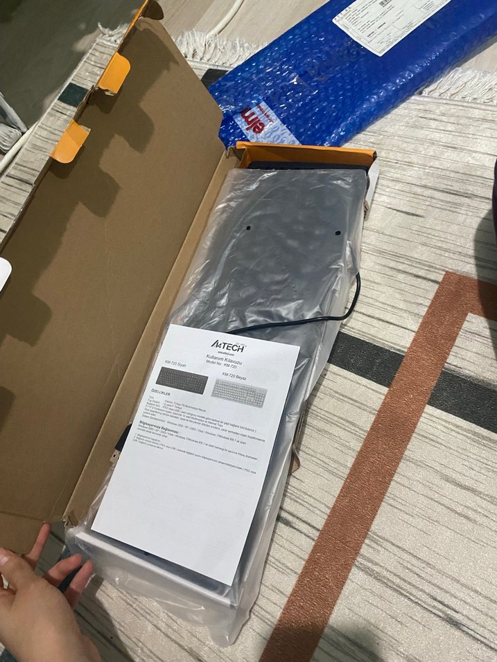 A4TECH KM-720 Multimedia Klavye Beyaz - Görsel 3