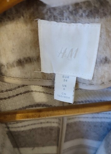 34 Beden camel Renk H&m vizon kaşe kaban 