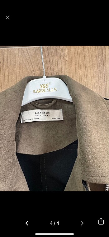 xs Beden kahverengi Renk zara ceket