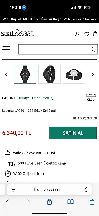 Lacoste Erkek Kol Saati - Görsel 8