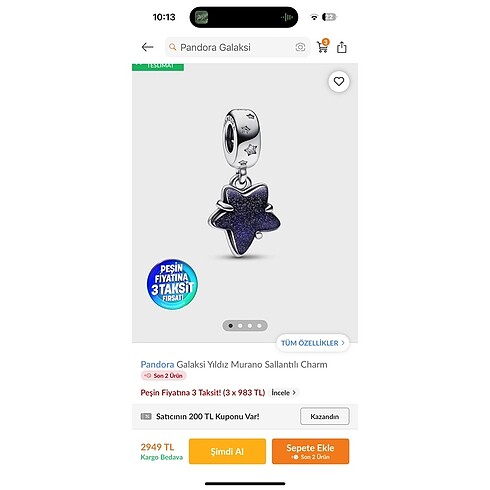 Pandora Bileklik 18cm - Görsel 6