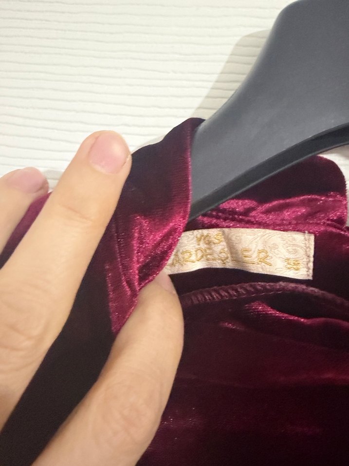 Bordo Nakışlı Uzun Kollu Kadın Henna Elbise - Görsel 5