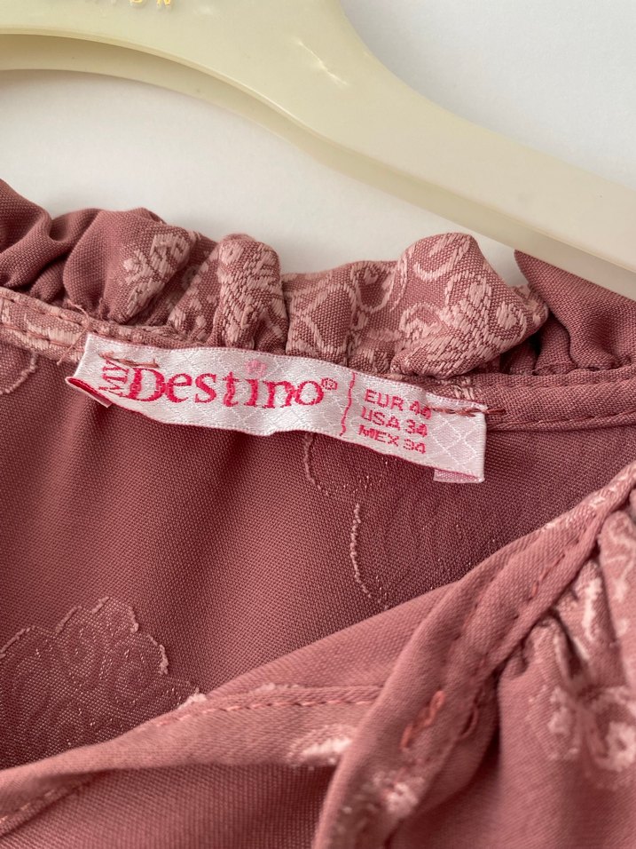 Pembe Bohem Uzun Kollu Fırfırlı Elbise - Görsel 5