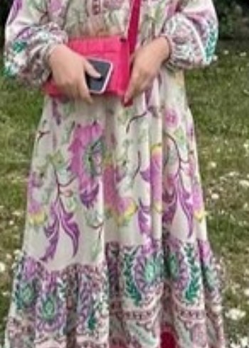 Çiçek Desenli Bohem Uzun Elbise - Görsel 2