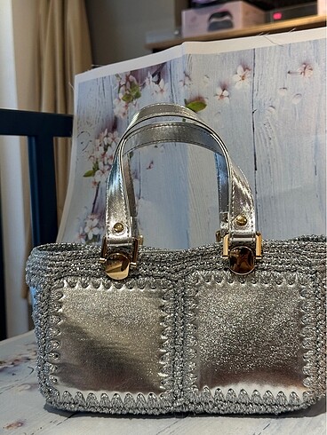 #çanta #handmade #bag #gri #gümüş