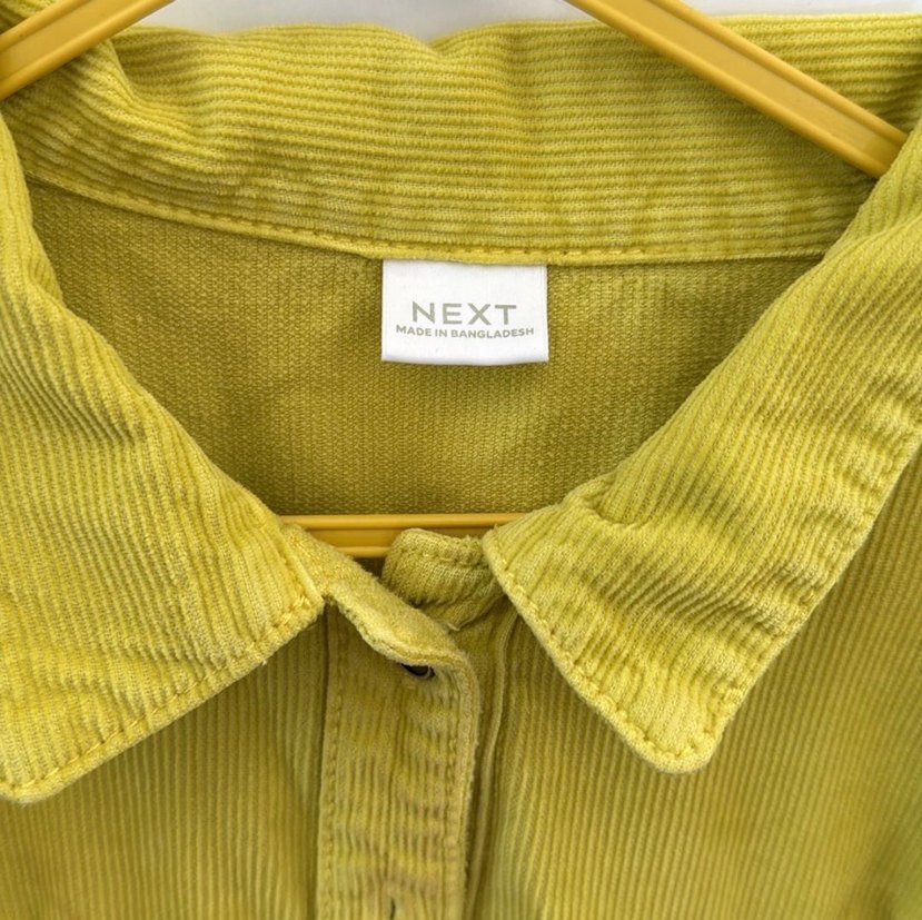 Sarı Uzun Düğmeli Kadın Keten Kaban - Görsel 2