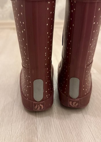 Bordo Kürklü Kız Çocuk Yağmur Çizmesi - Görsel 2