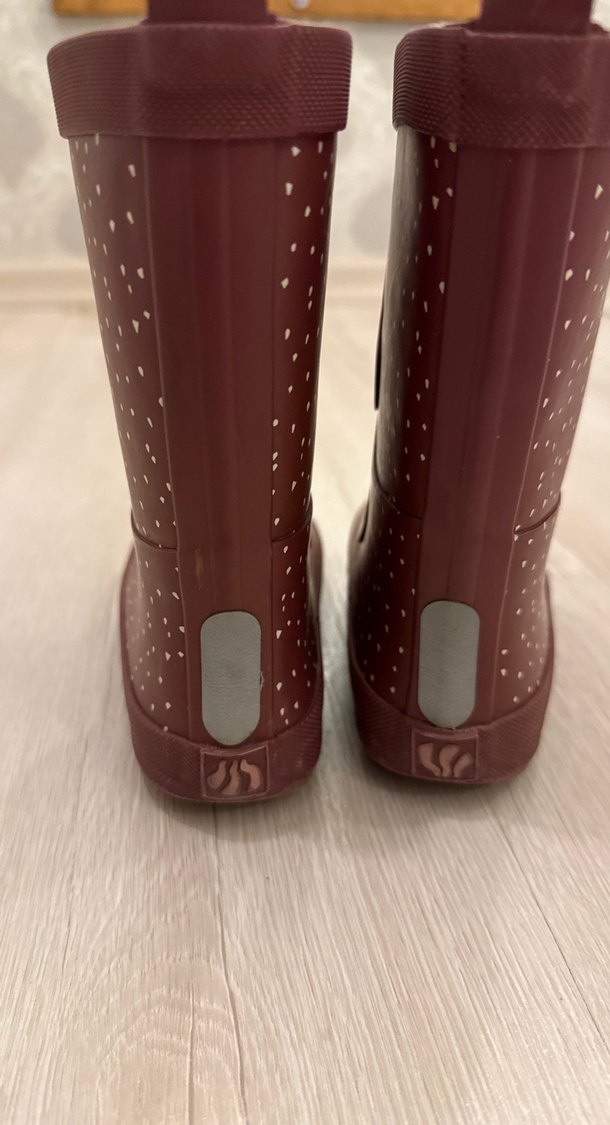 Bordo Kürklü Kız Çocuk Yağmur Çizmesi - Görsel 2