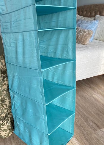 Pastel Mavi Çok Katlı Dolap Düzenleyici - Görsel 2