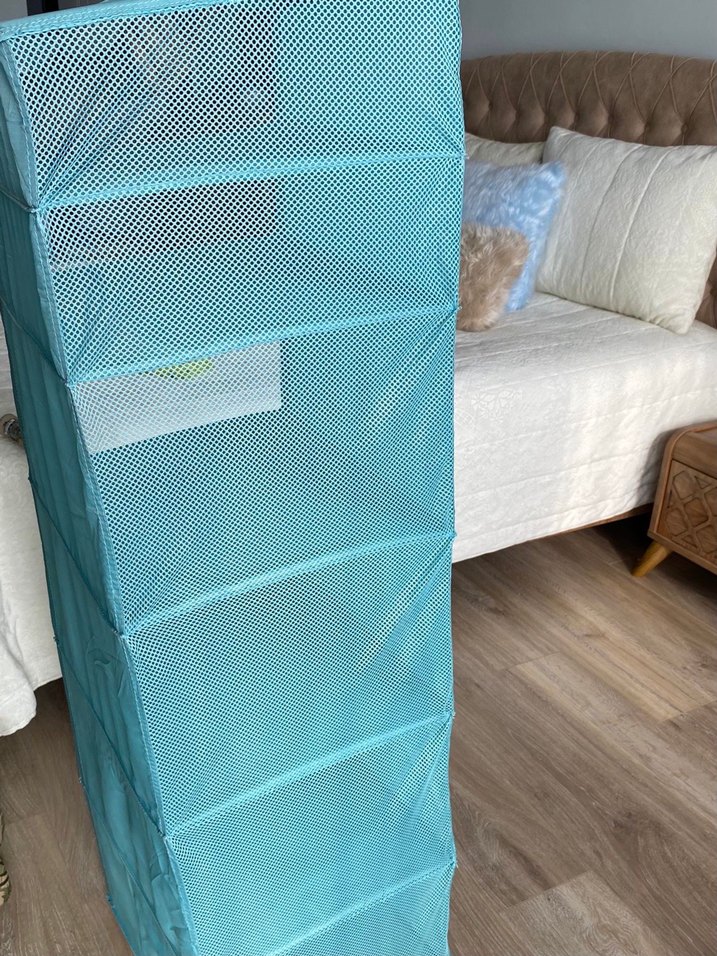 Pastel Mavi Çok Katlı Dolap Düzenleyici - Görsel 3