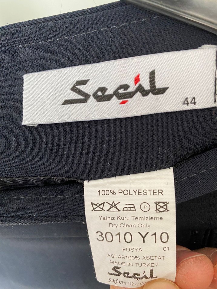 Lacivert Pileli Midi Kadın Etek - Görsel 2