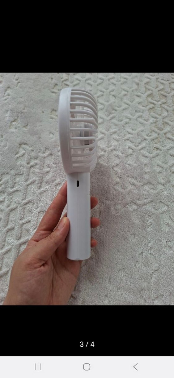 Beyaz taşınabilir mini el fanı - Görsel 3