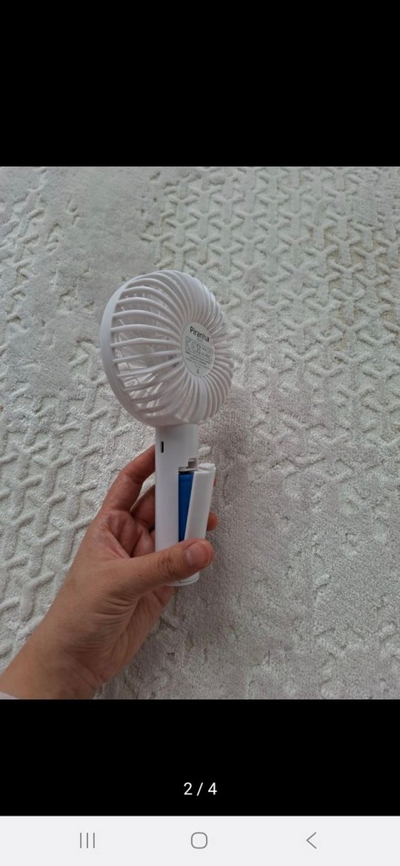 Beyaz taşınabilir mini el fanı - Görsel 2