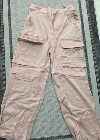 Toz pembe kargo pantolon
