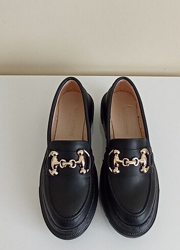 Zara kadın siyah loafer 
