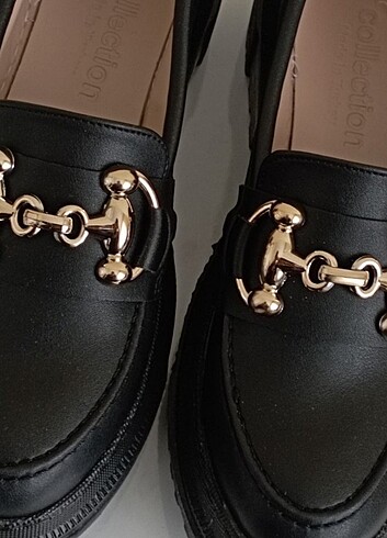 36 Beden siyah Renk kadın siyah loafer 