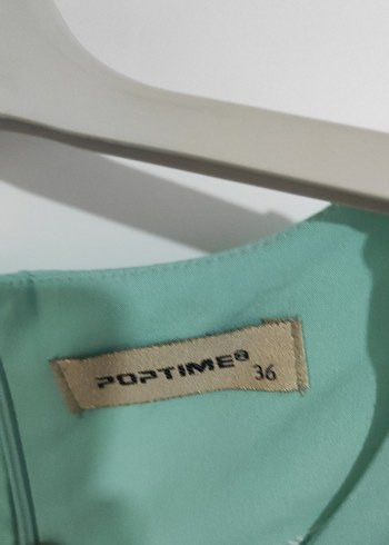 Nakışlı Turkuaz Uzun Kadın Elbise abiye - Görsel 4