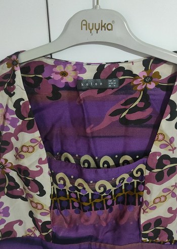 Bohem Mor Desenli Kuşaklı kisa Elbise - Görsel 2