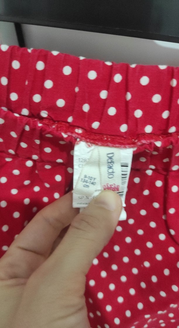 Kırmızı Puantiyeli 9 10 yaş kız çocuğu Etek - Görsel 2