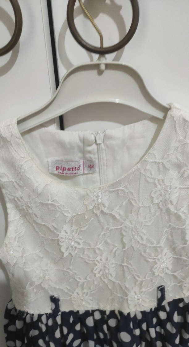 Kız Çocuk Kolsuz Puantiyeli Elbise - Görsel 2